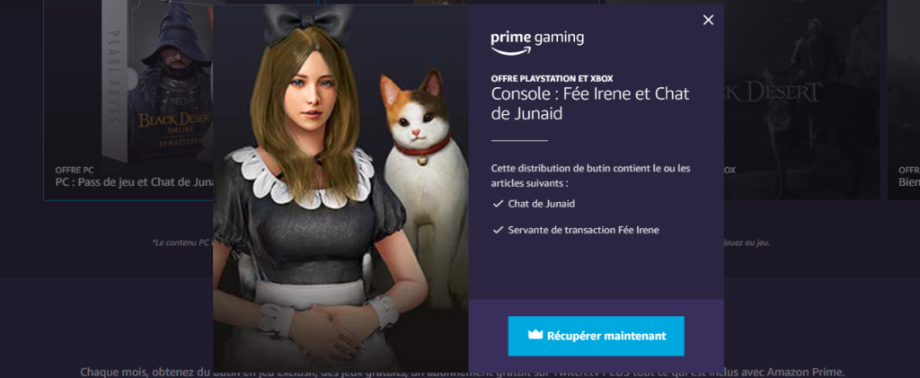 Amazon Prime, jouer gratuitement, récompenses black desert online, abonnés prime, amazon gaming, black desert online collaboration, pearl abyss collaboration, familier gratuit, Black Desert Online avantages Amazon Prime, black desert online, bdo france, black desert online, familier, misplay, pearl abyss