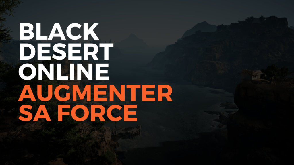 Augmenter sa force black desert online, guide black desert online, bdo farnce, black desert online france, pearl abyss, bdooo, misplay