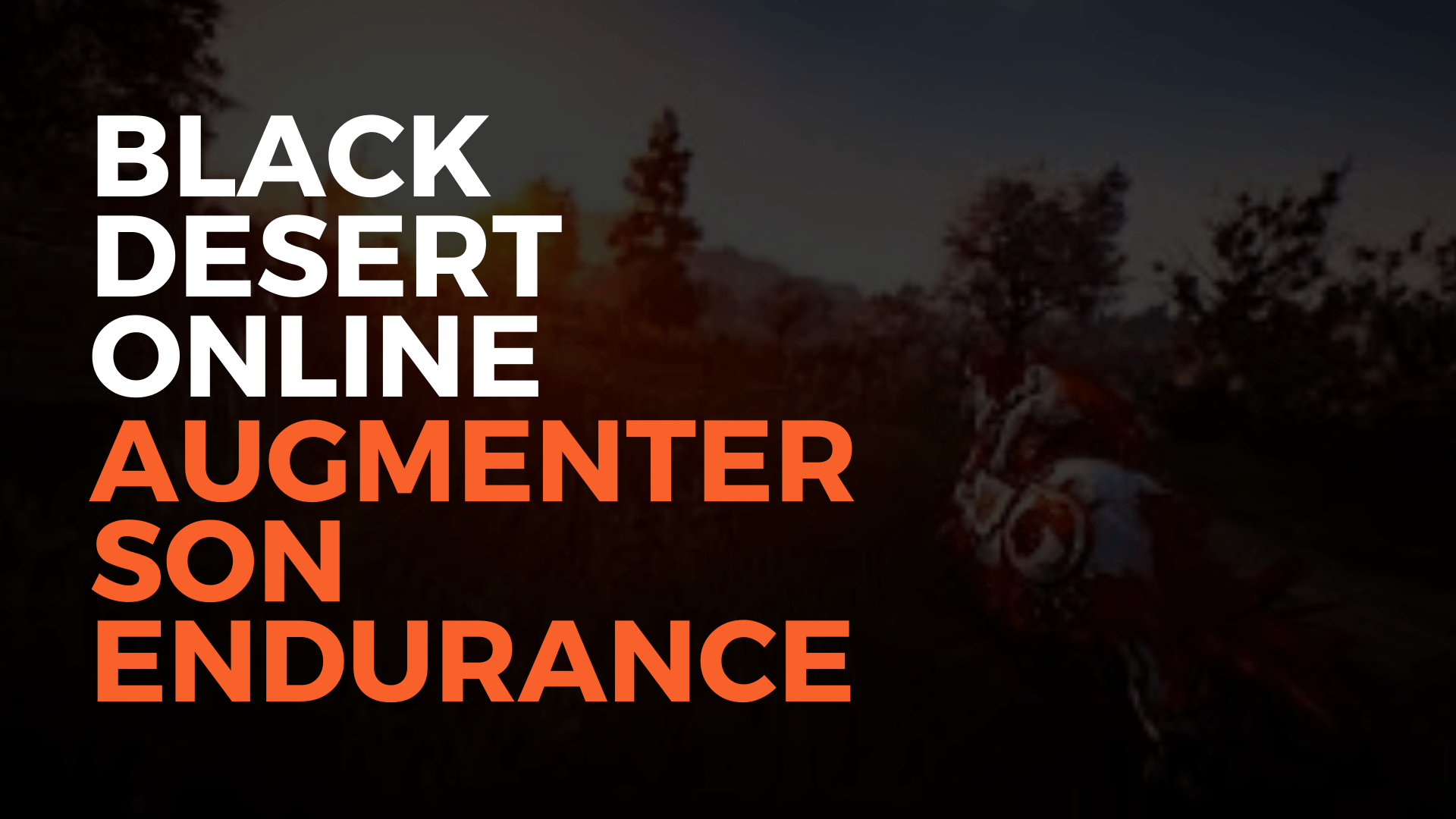 Black desert online augmenter endurance, guide bdo, black desert online, black desert online france, misplay, pearl abyss, guide bdo, black desert guide, misplay