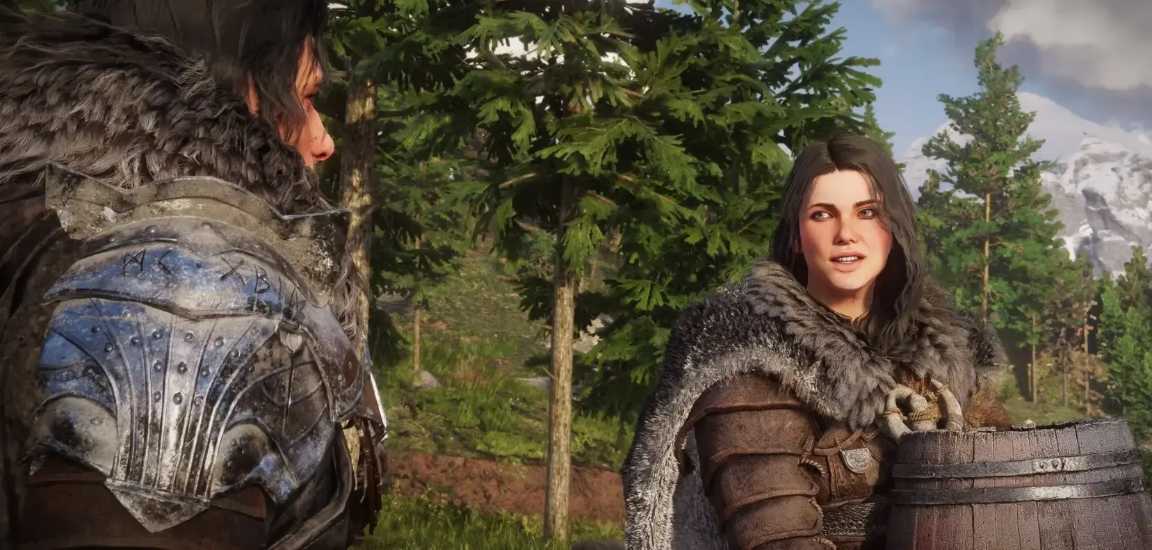 Deux protagonistes de Crimson Desert se tiennent côte à côte.