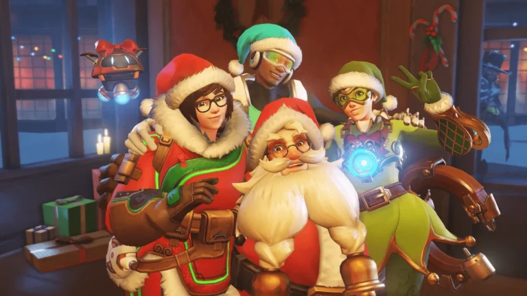 Les héros d'Overwatch, le jeu développé et édité par Blizzard, revêtent leurs costumes de Noël pour une célébration festive.