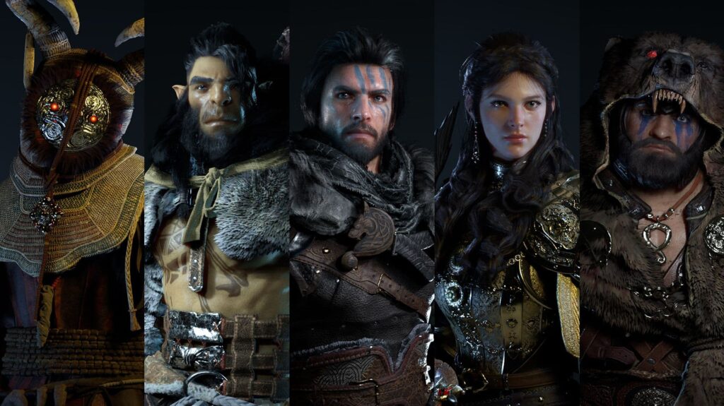 Trois personnages principaux de Crimson Desert