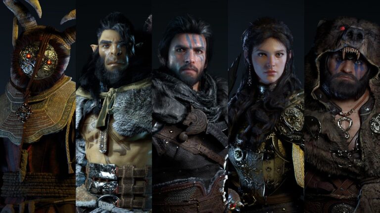 Trois personnages principaux de Crimson Desert